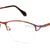 Red Semi-Rimless Square Eyeglasses E4136