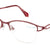 Red Semi-Rimless Square Eyeglasses J2287
