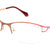 Red Semi-Rimless Square Eyeglasses J4141