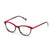 Red Transparent Full Rim Oval Eyeglasses WM50209
