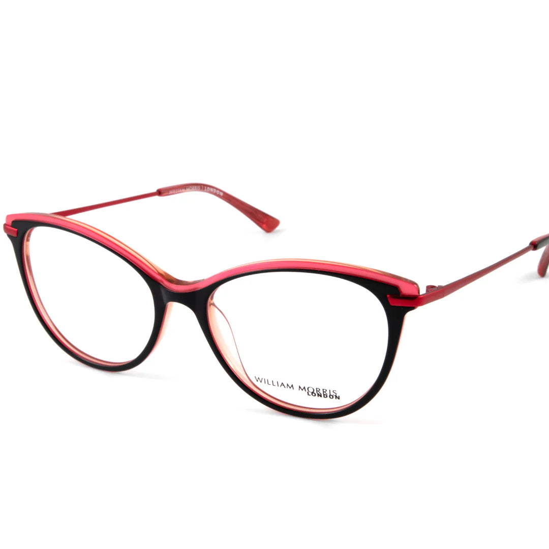 Red Transparent Full Rim Oval Eyeglasses WM50116