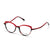 Red Transparent Full Rim Rectangle Eyeglasses WM50205