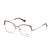 Red Transparent Full Rim Rectangle Eyeglasses WM50214