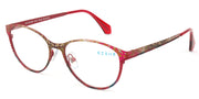 C-ZONE Red Full Rim Round Eyeglasses A1181