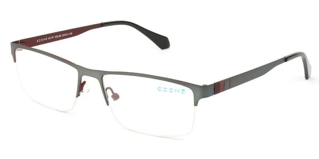 Red Full Rim Rectangle Eyeglasses A5197