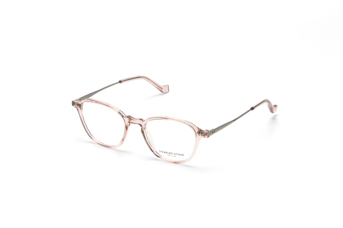Rose Gold Full Frame Oval Eyeglasses CSNY30086