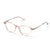 Rose Gold Full Frame Oval Eyeglasses CSNY30086