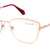 Rose Gold Full Rim Cat Eye Eyeglasses W2264