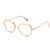Rose Gold Full Rim Oval Eyeglasses ZARA