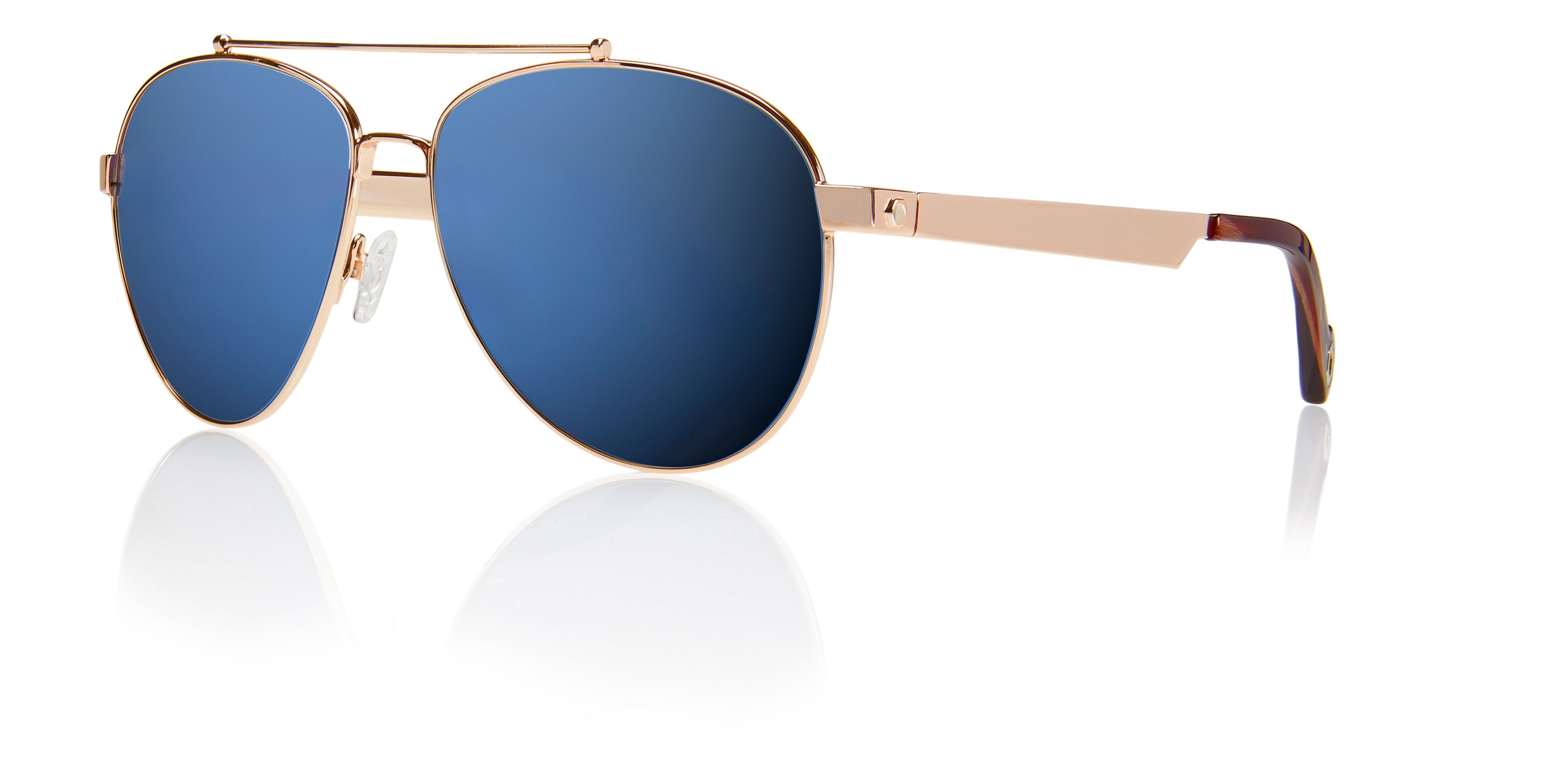 Rose Gold Full Rim Round Sunglasses BECKETT KRS012