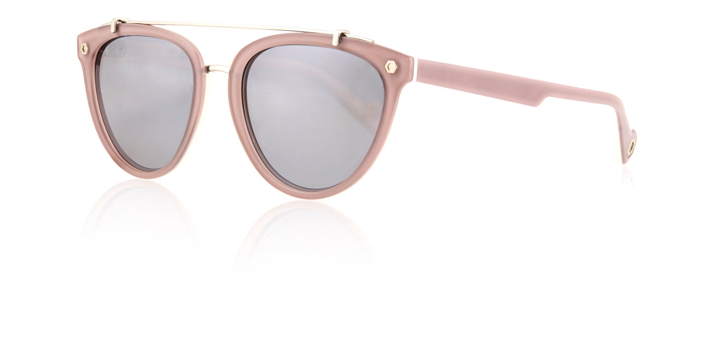 Rose Gold Full Rim Round Sunglasses NOELLE 1 Blush KRS020