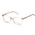 Rose Gold Full Frame Rectangle Eyeglasses CSNY30078
