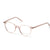 Rose Gold Full Frame Round Eyeglasses CSNY30106