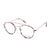 Rose Gold Stylish Transparent Full Rim Round Eyeglasses WM50098
