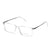 Silver Full Frame Rectangle Eyeglasses CSNY30087