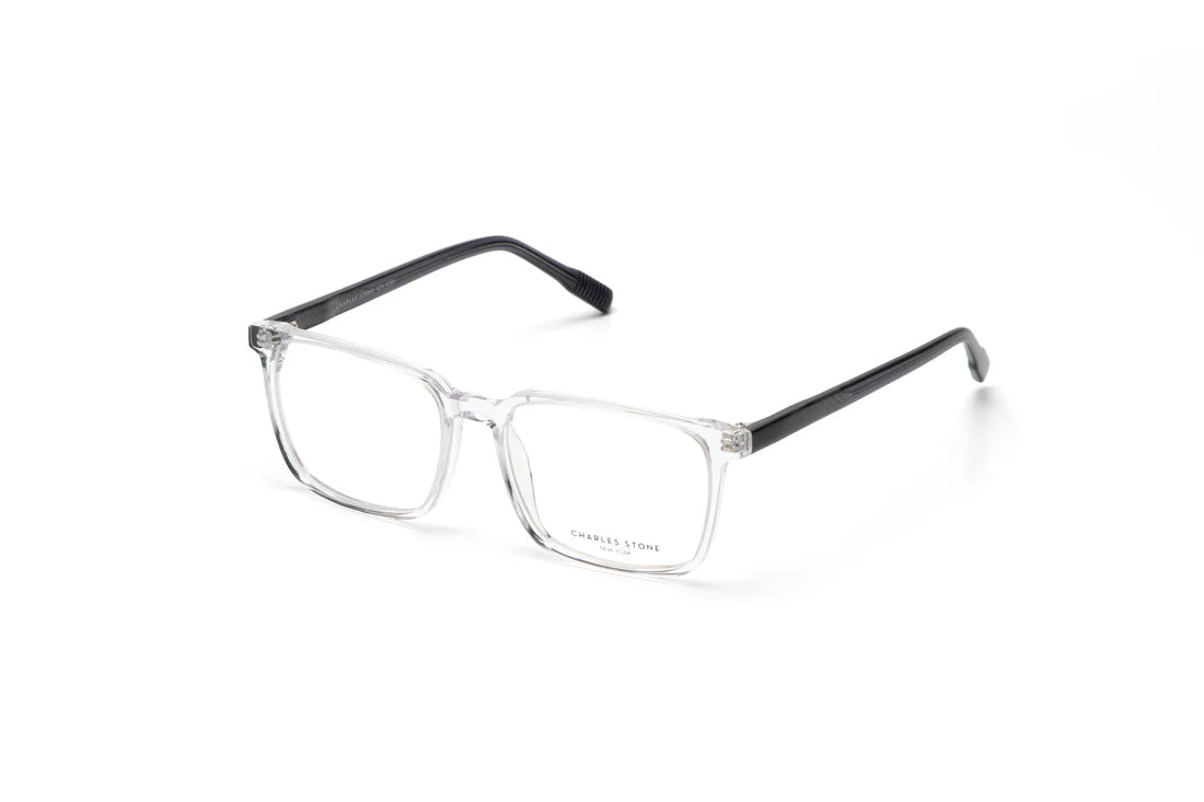 Silver Full Frame Rectangle Eyeglasses CSNY30096
