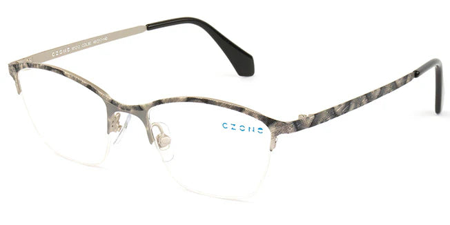 Silver Full Rim Cat Eye Eyeglasses M1212