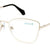 Silver Full Rim Cat Eye Eyeglasses W2264