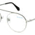 Silver Full Rim Round Eyeglasses E1193