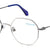 Silver Full Rim Round Eyeglasses U1202