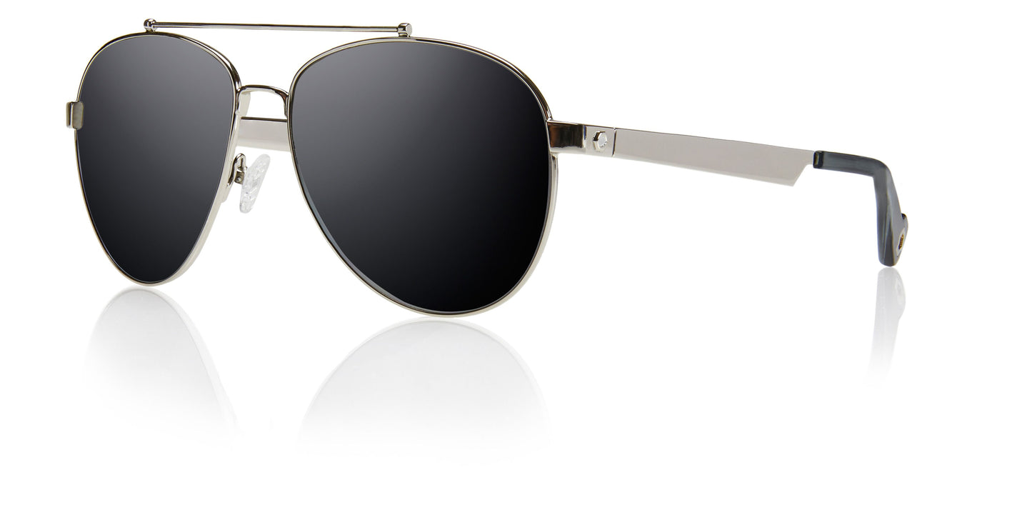 Silver Full Rim Round Sunglasses BECKETT KRS012