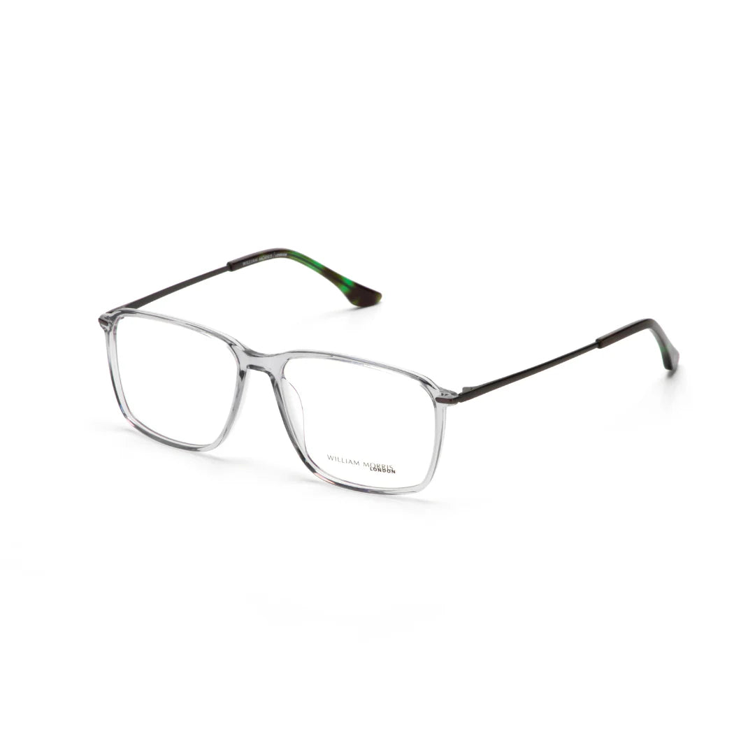 Silver Transparent Full Rim Rectangle Eyeglasses WM50197