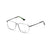 Silver Transparent Full Rim Rectangle Eyeglasses WM50197
