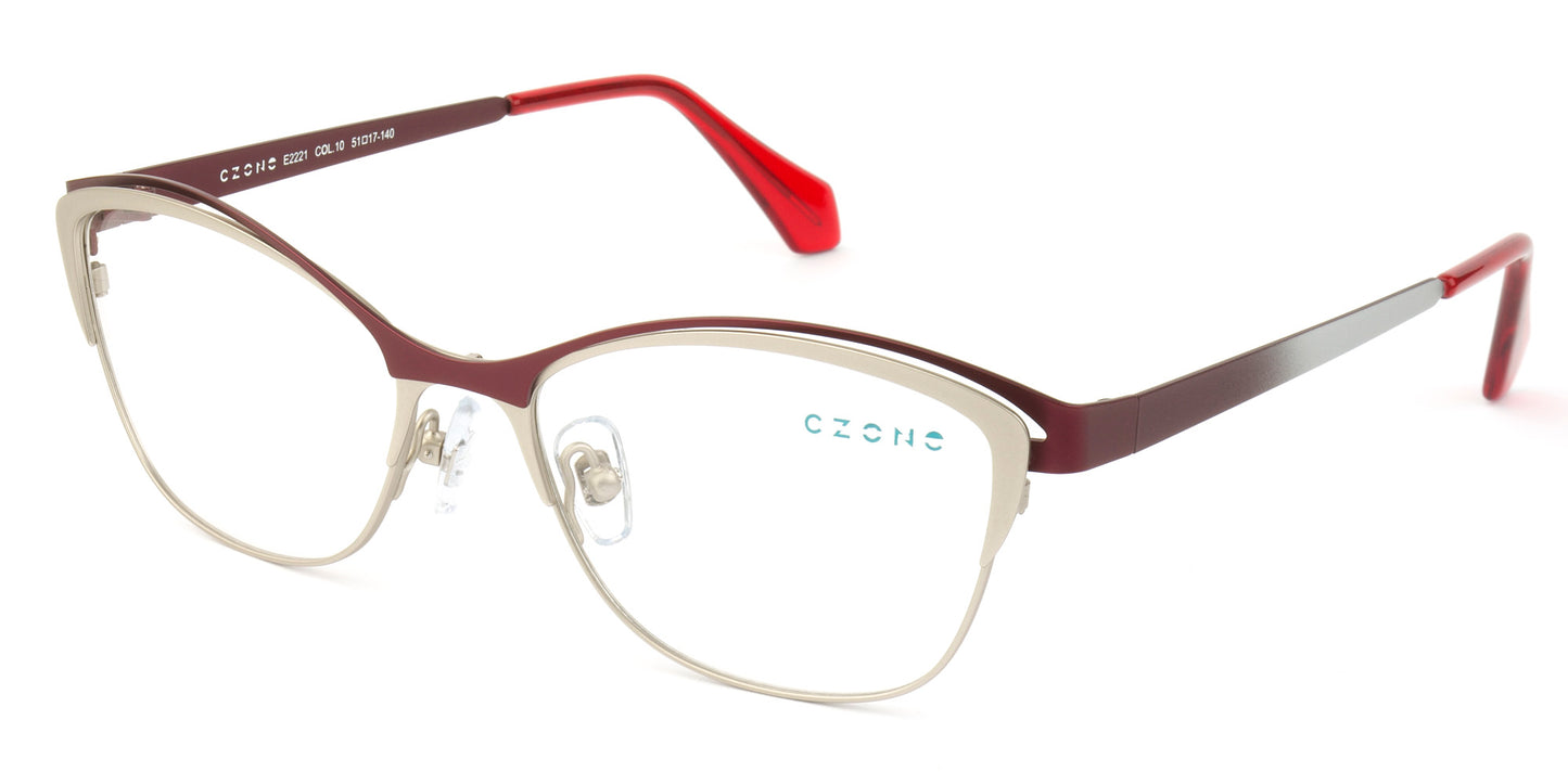 C-Zone Full Rim Cat Eye Eyeglasses E2221