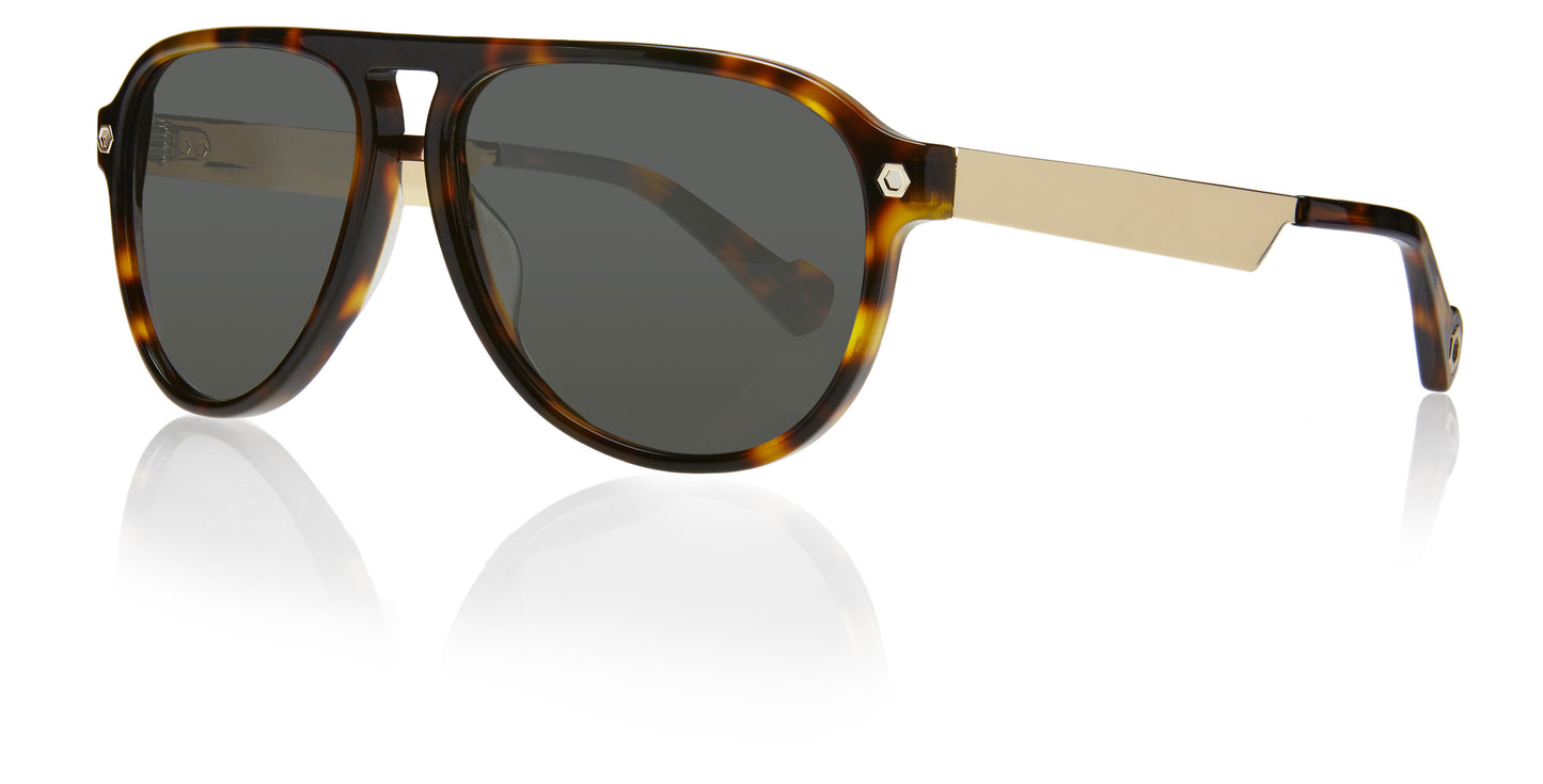 Tortoise Full Rim Oval Sunglasses Wes C2 KRS011