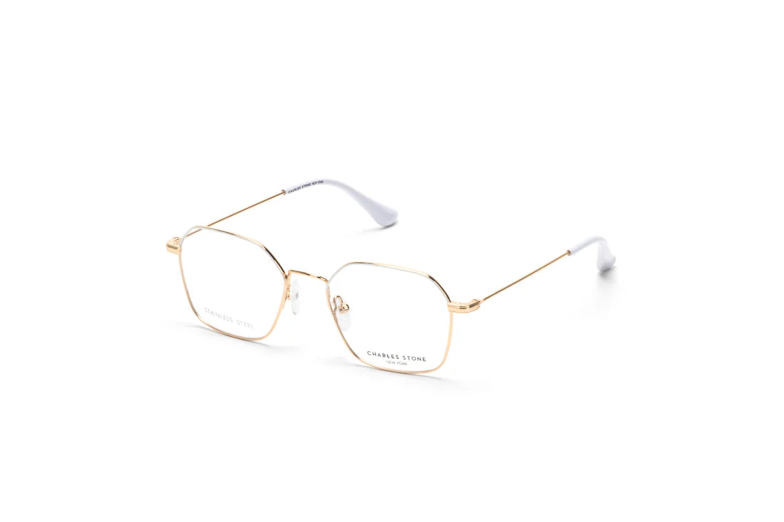 White Full Frame Rectangle Eyeglasses CSNY30080