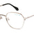 White Full Rim Round Eyeglasses W4139