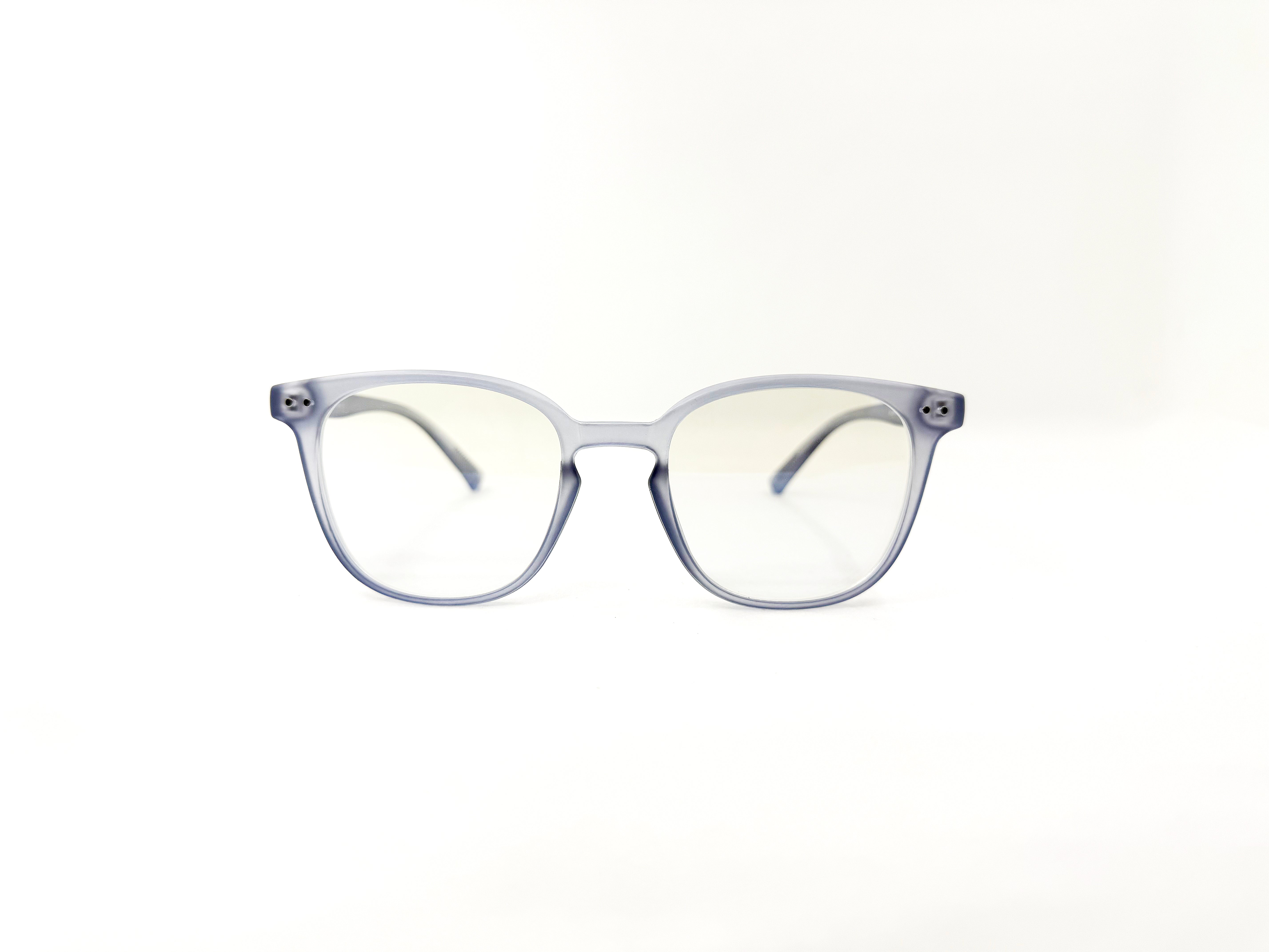 BL28048 Matt Crystal Blue Blue-Light Blocking Eyeglasses – 51-21-147