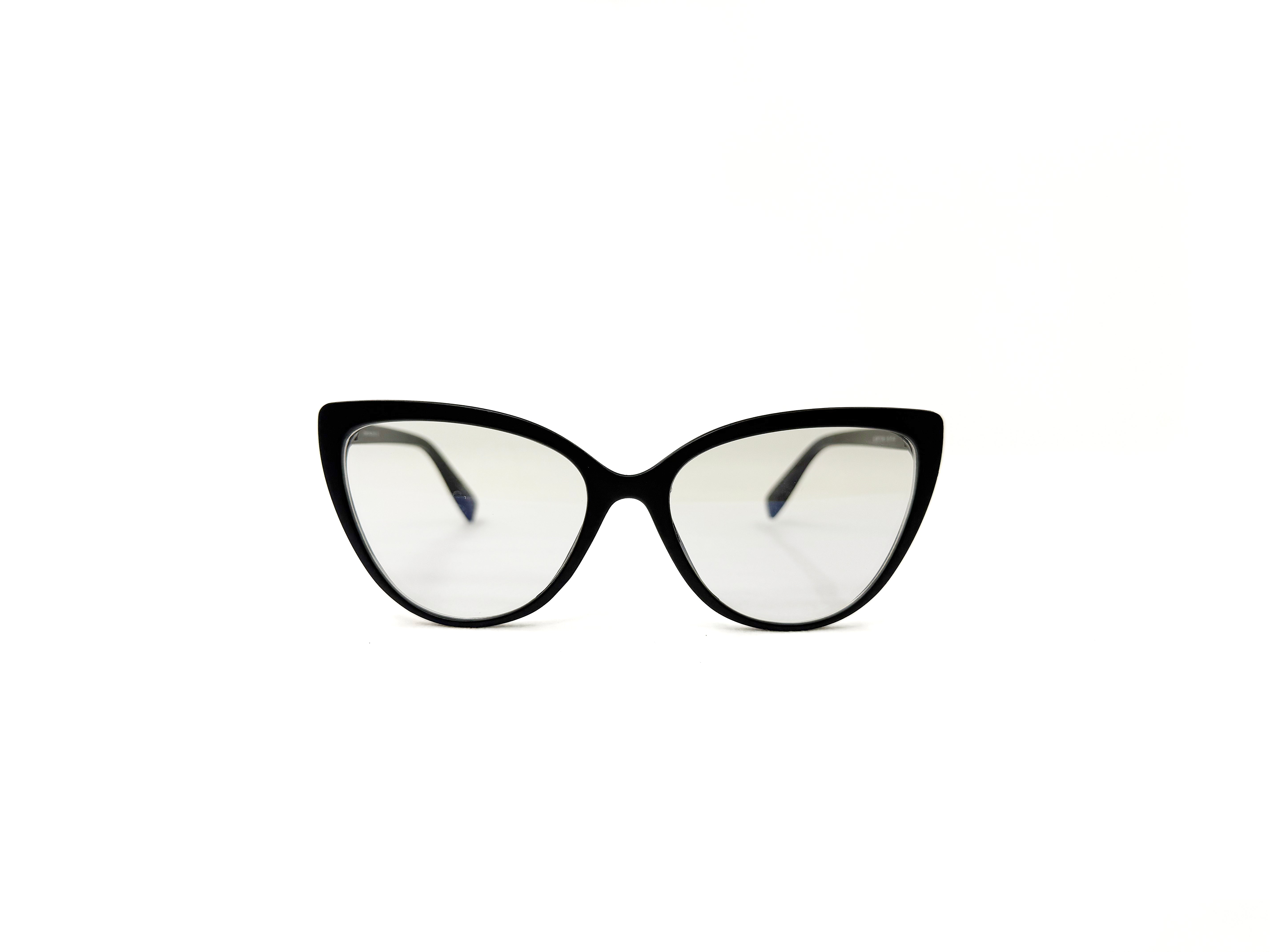 BL28070 Matt Black Blue-Light Blocking Eyeglasses – 55-17-141