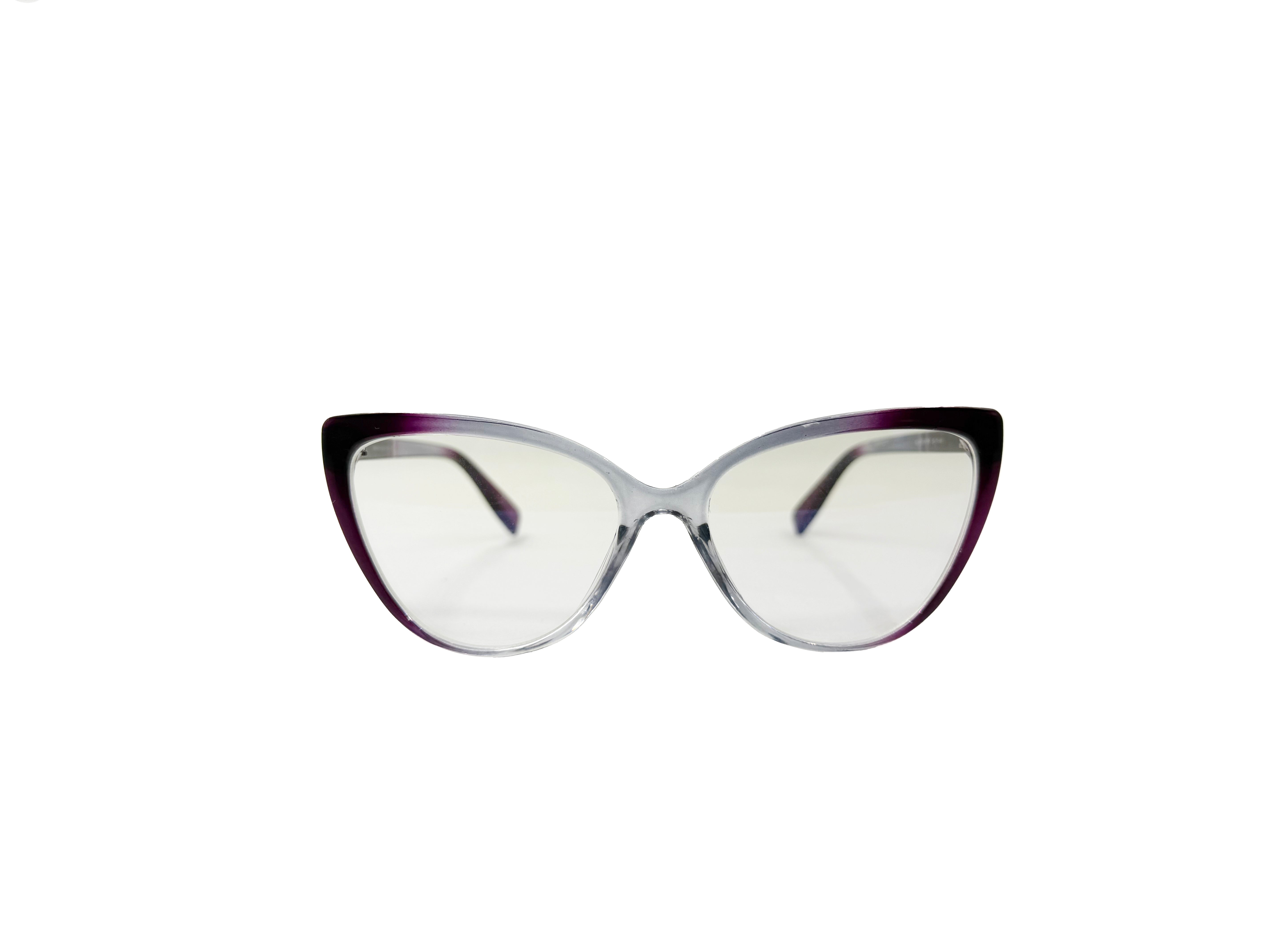 BL28070 Purple Grey Gradient Blue-Light Blocking Eyeglasses – 55-17-141