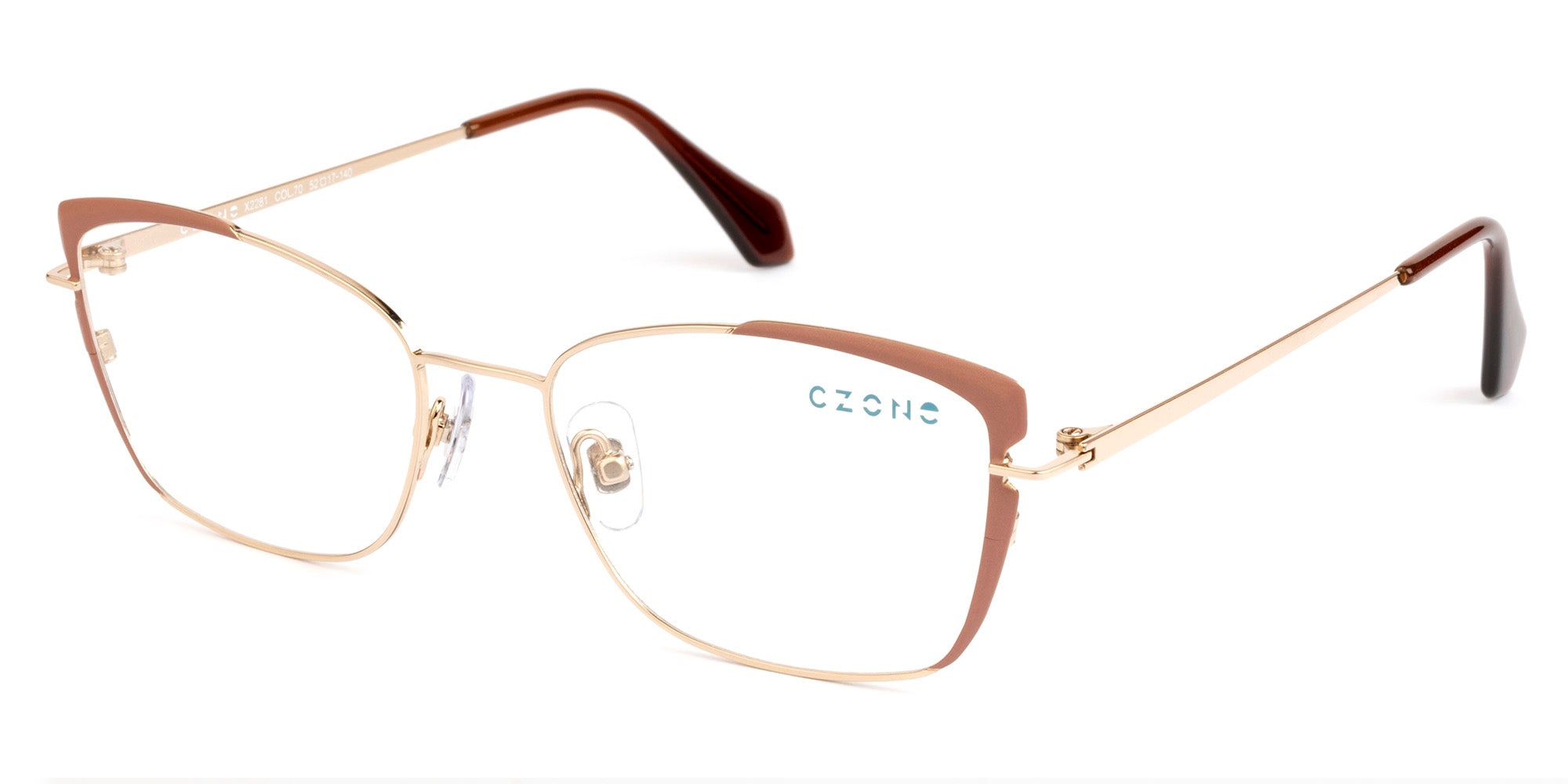 C-Zone White Full Rim Cat Eye X2281 Eyeglasses