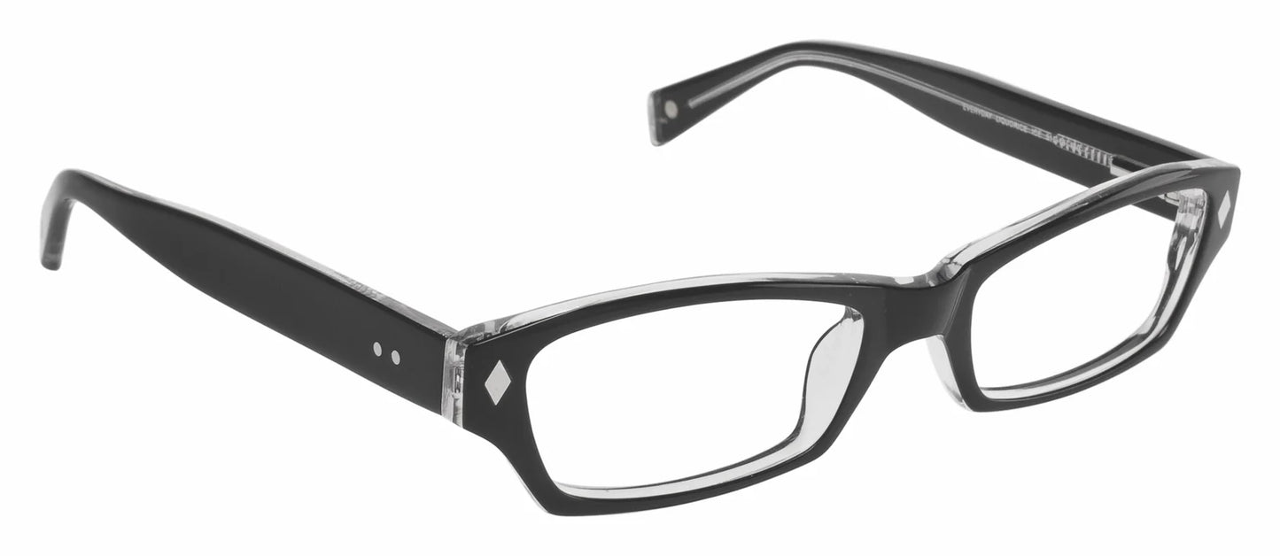 Black Transparent Full Rim Cat Eye Eyeglasses LL102 