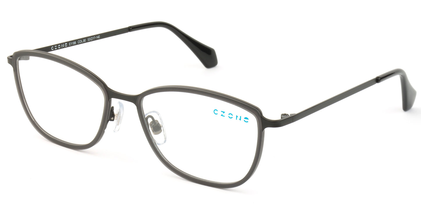 C-Zone Full Rim Oval Eyeglasses E1188