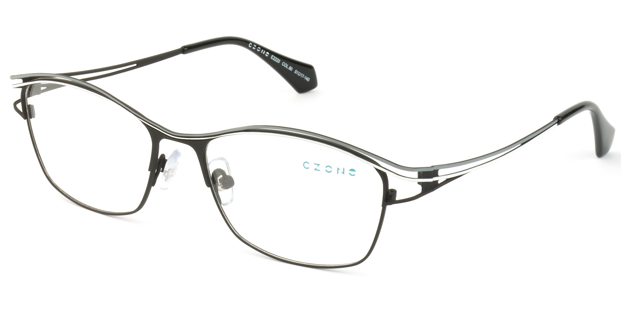 C-Zone Full Rim Rectangle Eyeglasses E2220