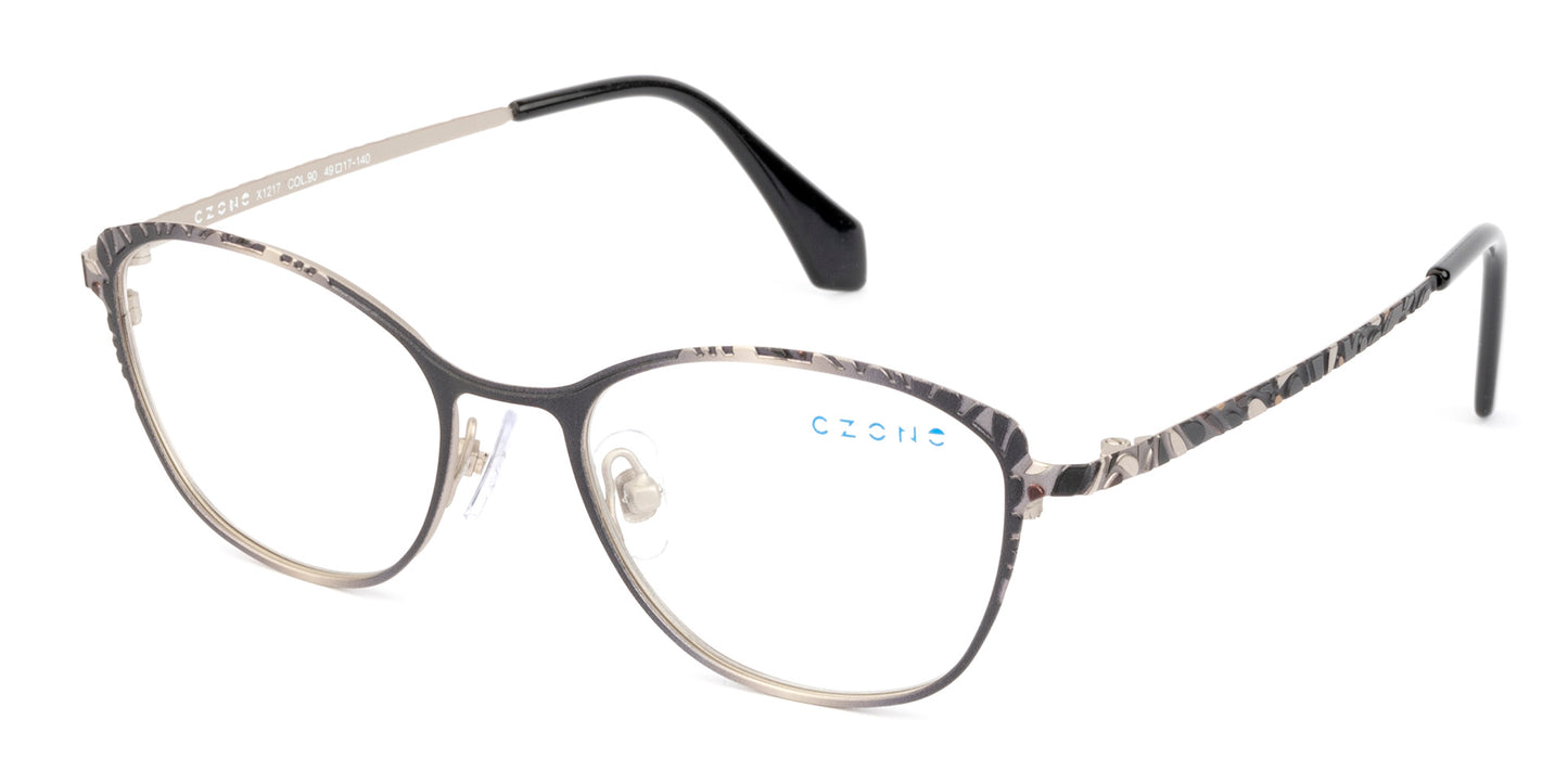 C-Zone Full Rim Modified Oval X1217 Eyeglasses