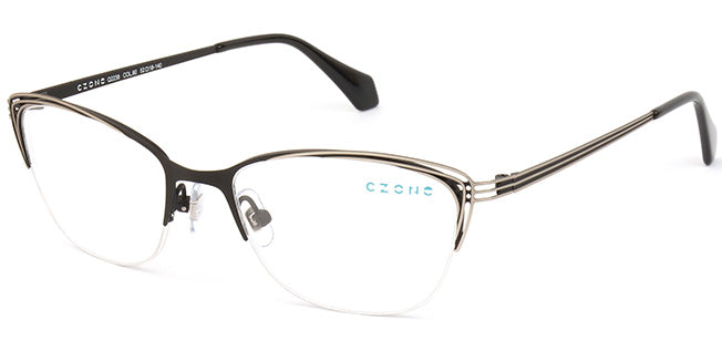 C-Zone Semi-Rimless Cat Eye Eyeglasses Q2238