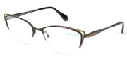 C-zone Semi-Rimless Cat Eye Eyeglasses E4135