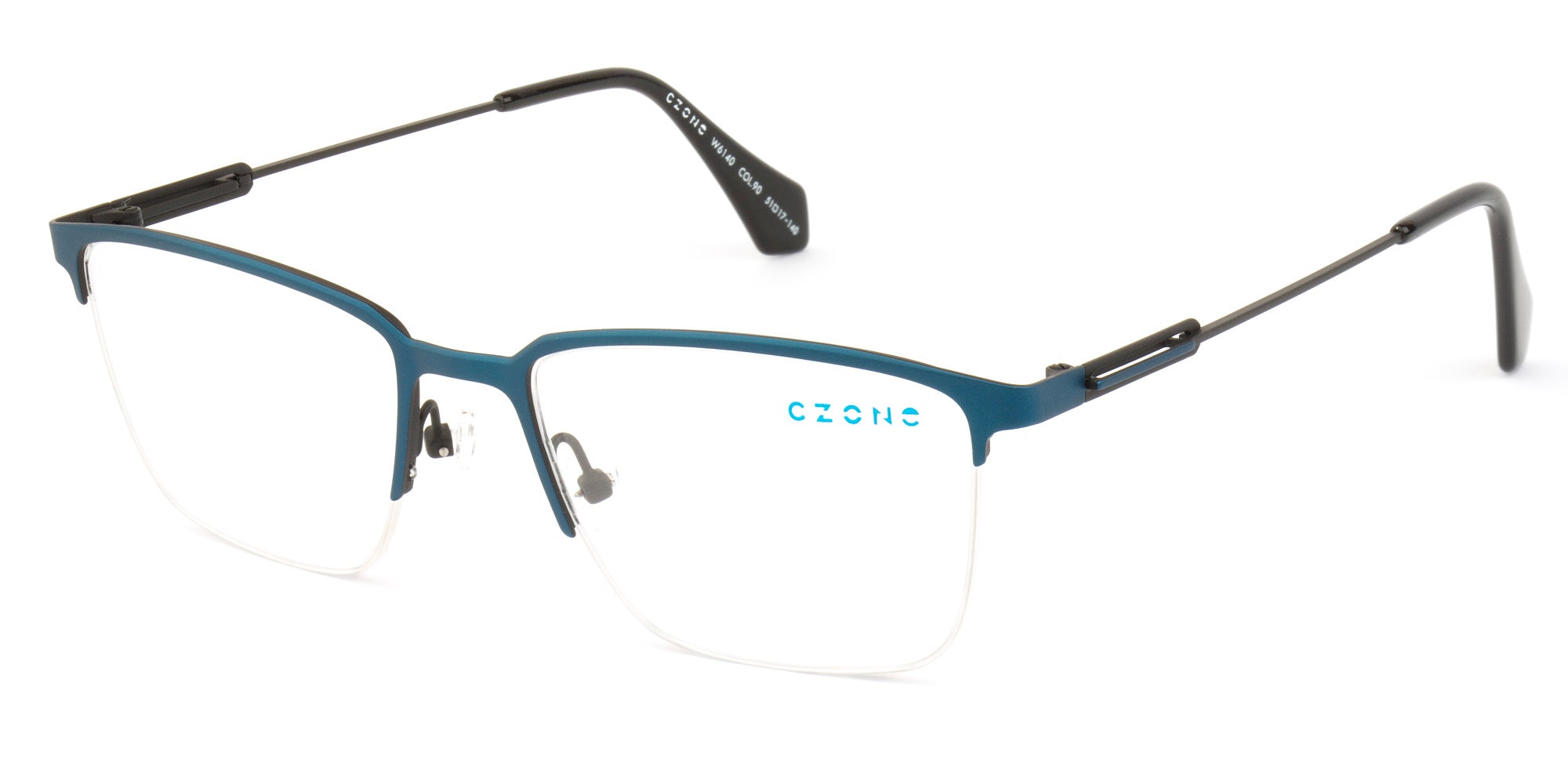 C-Zone Semi Rimless Square W6140 Eyeglasses