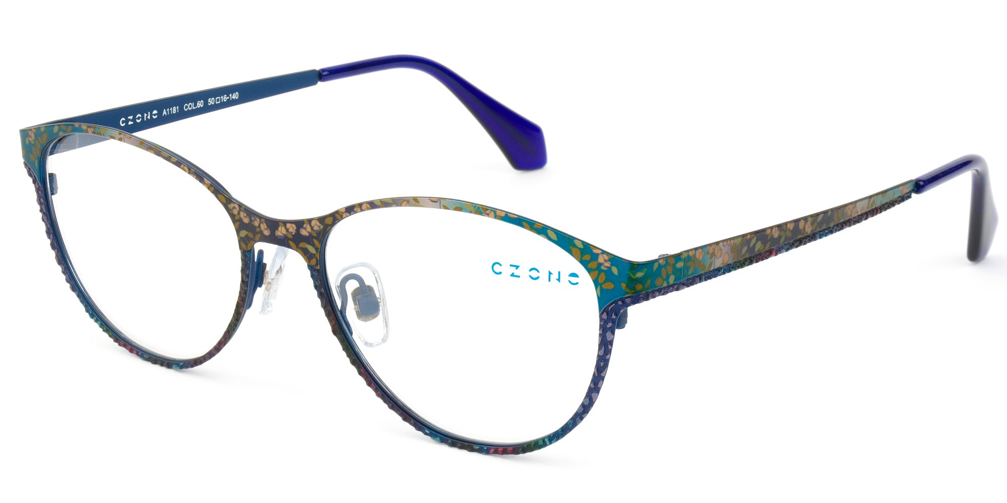 C-ZONE Red Full Rim Round Eyeglasses A1181