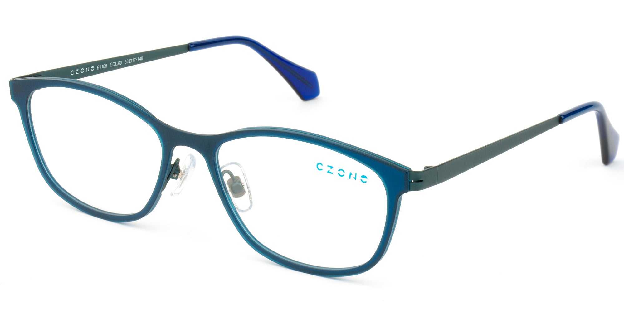 C-Zone White Full Rim Eyeglasses E1186