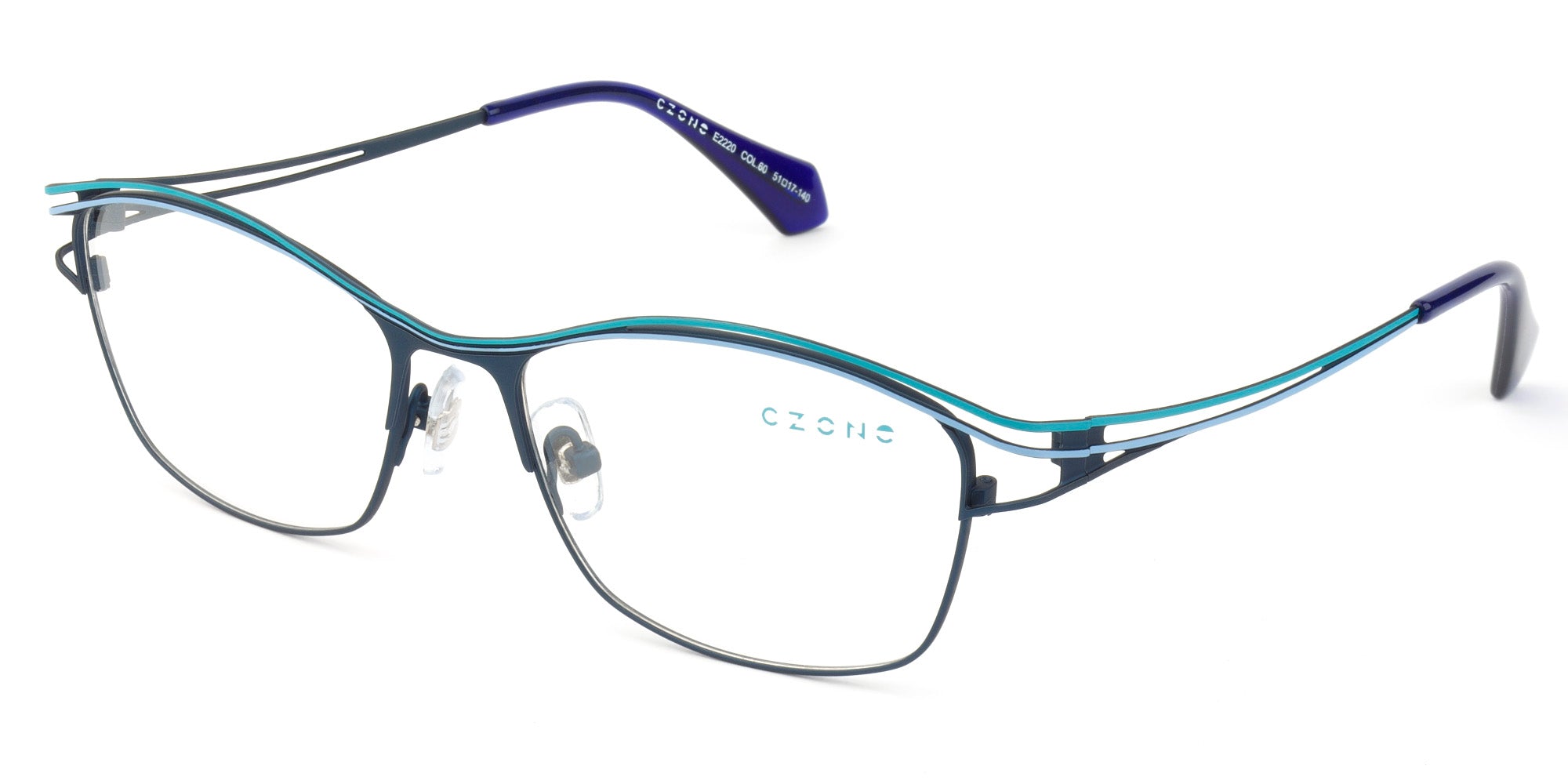 C-Zone Full Rim Rectangle Eyeglasses E2220