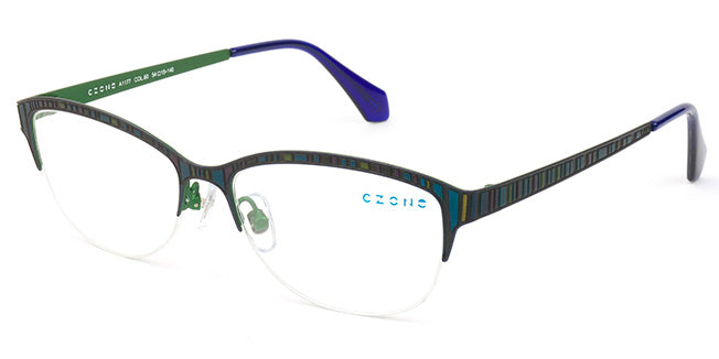 C-Zone Semi-Rimless Oval Eyeglasses A1177