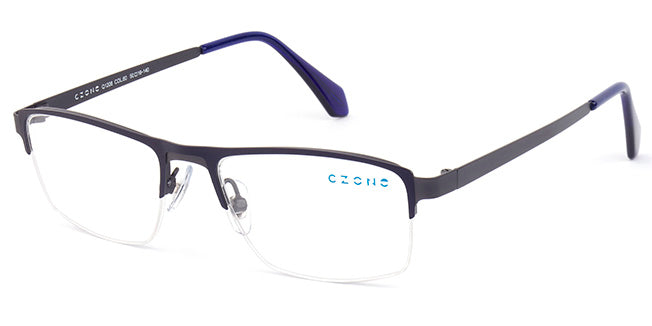 C-Zone Semi-Rimless Rectangle Eyeglasses Q1208