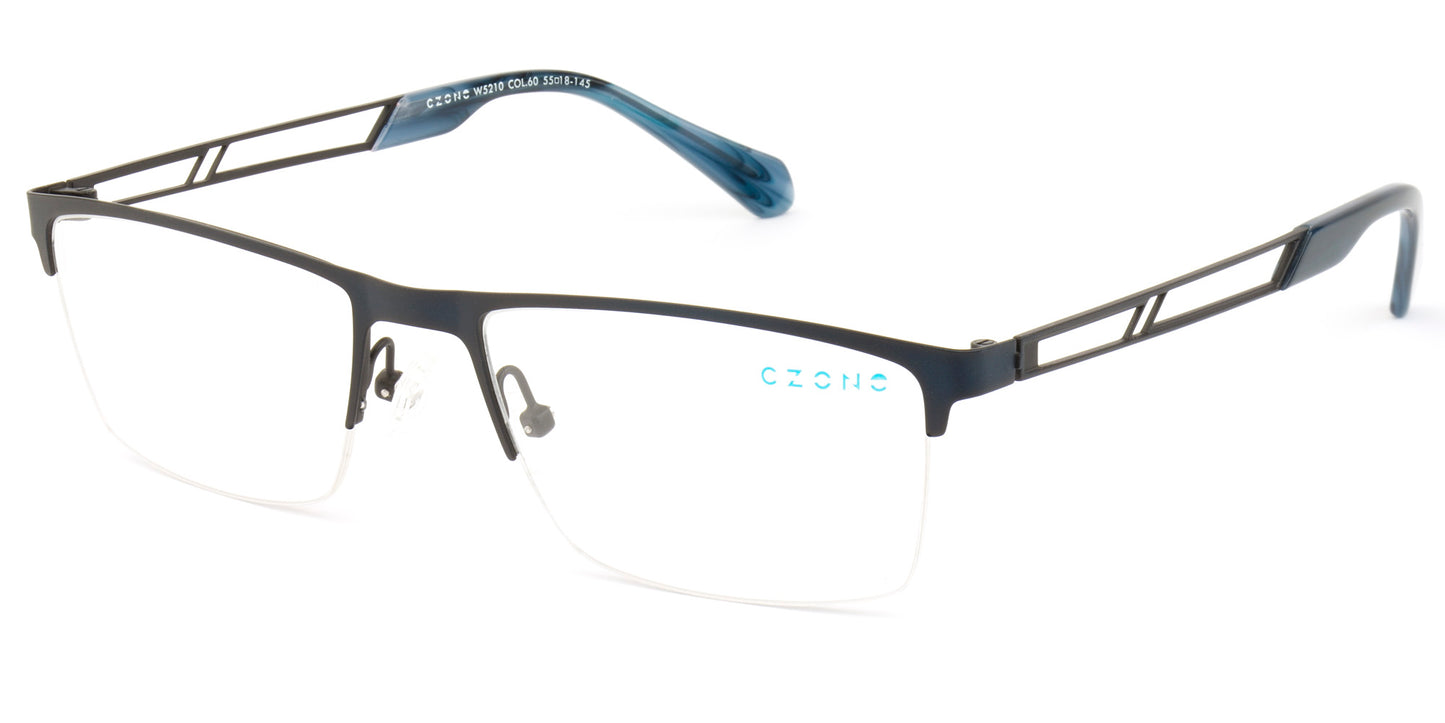 C-Zone Semi Rimless Rectangle W5210 Eyeglasses