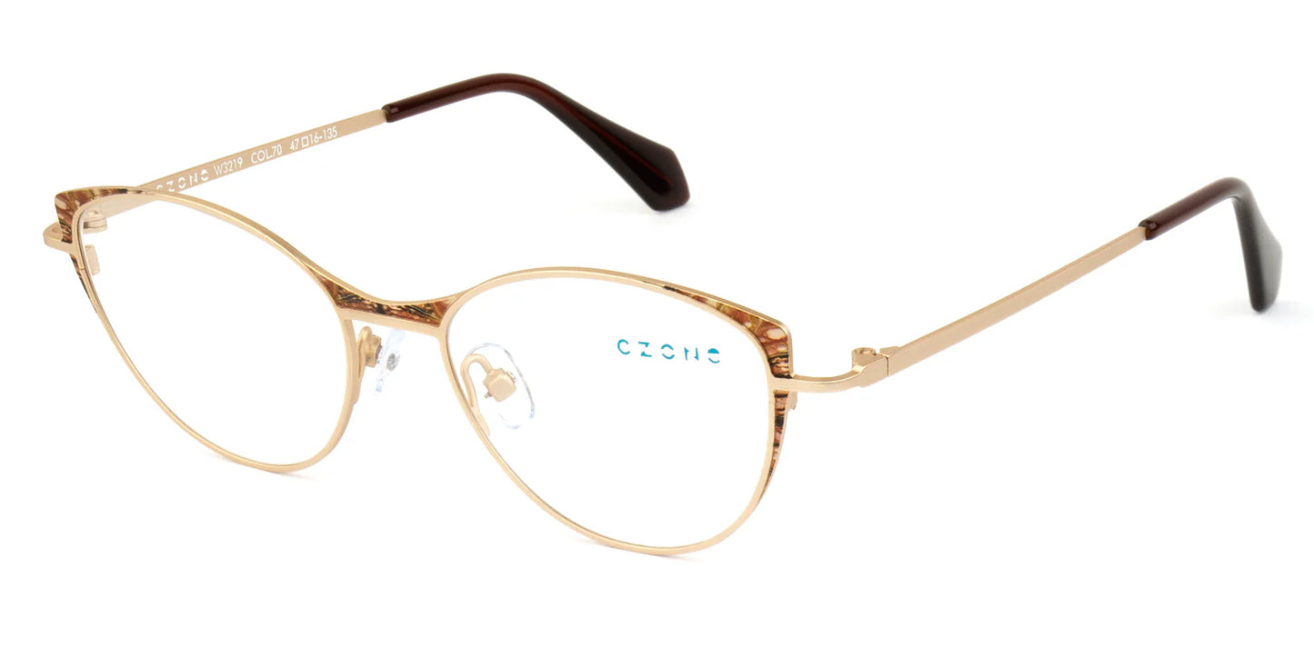 Brown Full Rim Cat Eye Eyeglasses W3219 