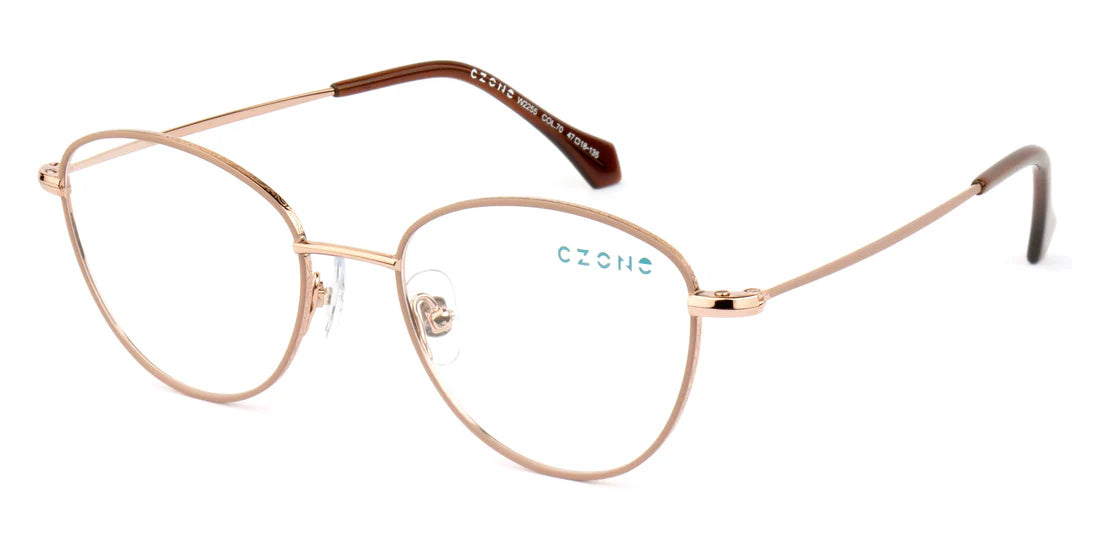 Brown Full Rim Oval Eyeglasses W2255 